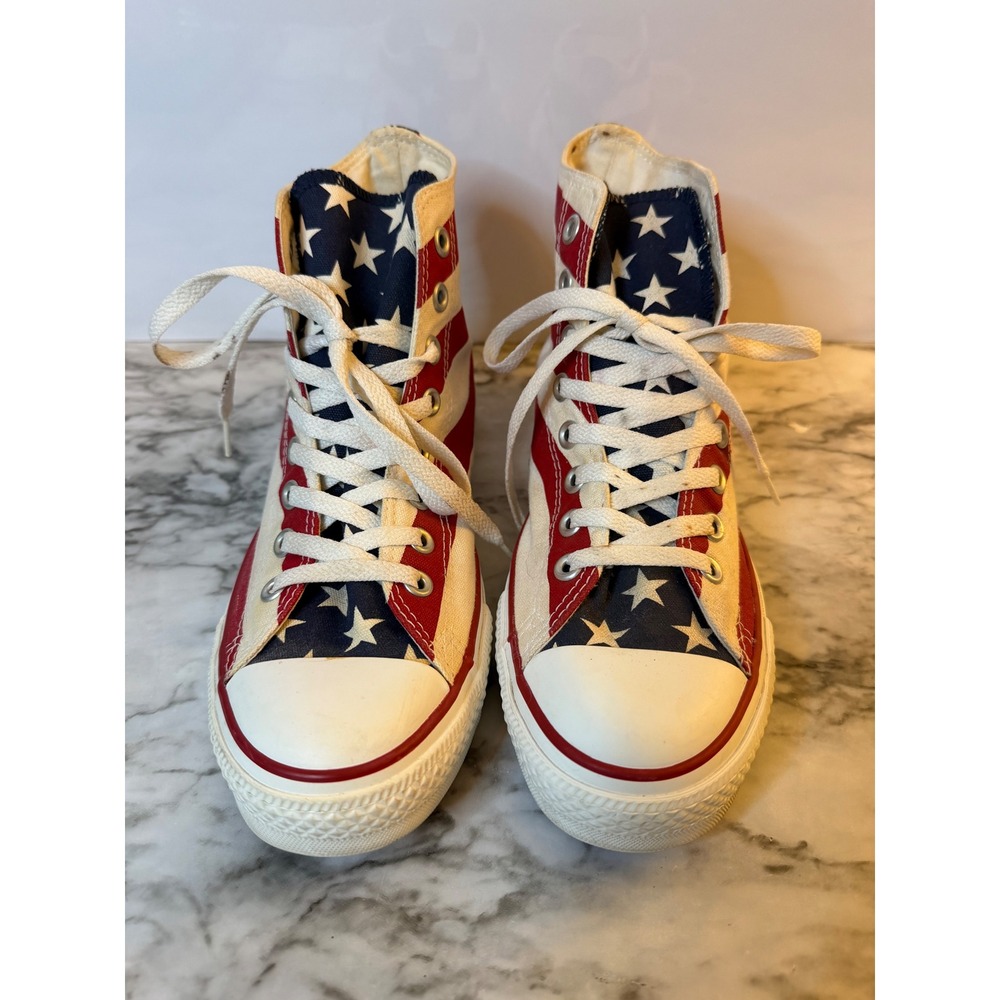 Converse Chuck Taylor All Star American Flag High Top Shoes Mens 7.5 Womens 9.5